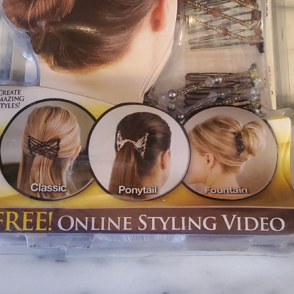 All Things Fabulous Hair Combs - Silver and Brown - Picture 3 of 5